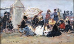 Boudin Scene de plage a Trouville